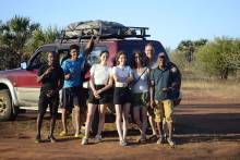 Nous, notre chauffeur Fityavana, notre guide local Juvenche et notre cuisinier